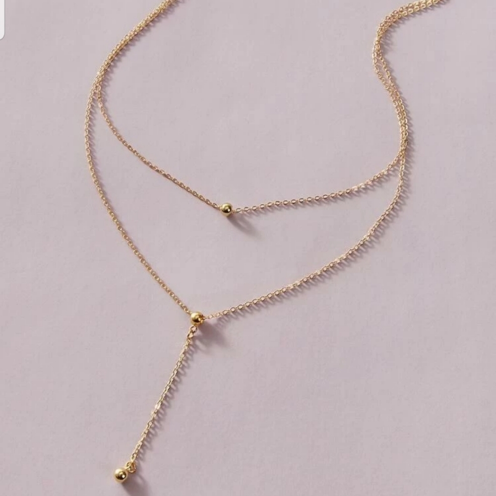 *Holly* Layered Sphere Necklace - Picture 4 of 4